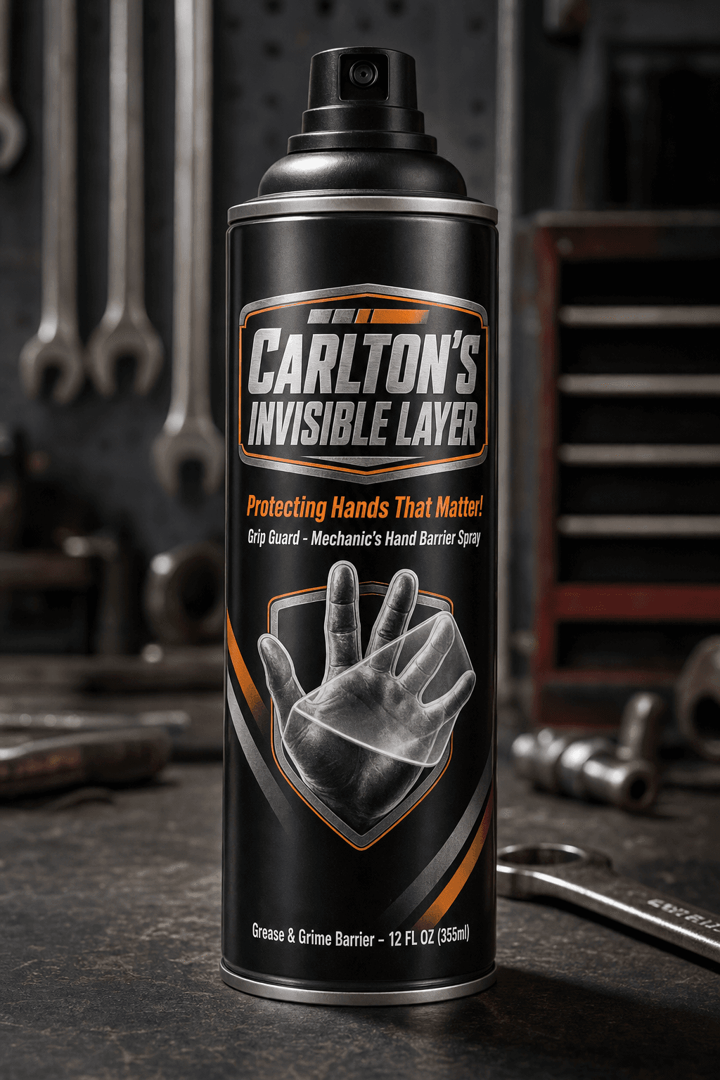 Carlton's Invisible Layer — Grip Guard aerosol can